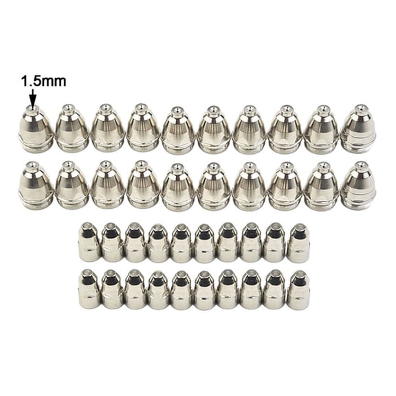 RANMEI For P80 Plasma Torch Consumables 40Pcs Electrode Tip Nozzles For Enhanced Cutting Efficiency In Various Applications
