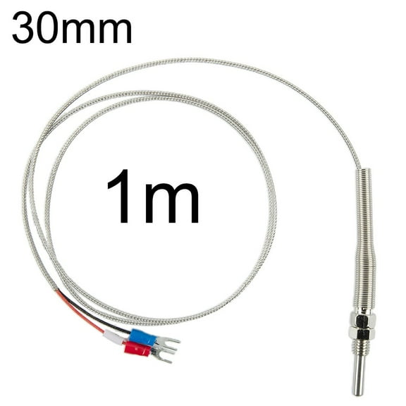 RANMEI K-Type Thermocouple Probe Temperature Sensor Controller 30Mm 50Mm 100Mm 150Mm 200Mm Sensor Probe 0°C-400°C Temperature Transmitt