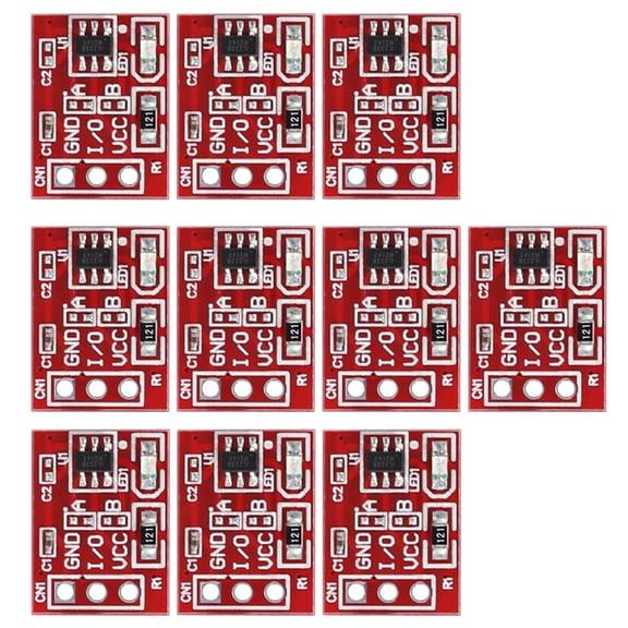 RANMEI New Practical Capacitive Switch Ttp223 Self-Locking Touch Button Modular 10Pcs Red Single Capacitive Switch Electrical Equipment
