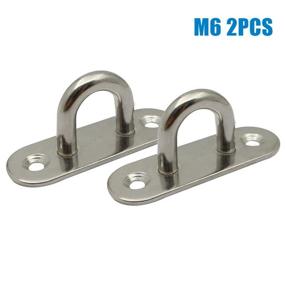 RANMEI Nice Portable High Quality Hot Pratical Oblong Eye Plate 2 Pack Pad Siver Stainless Steel 2Pcs Heavy Duty Hook