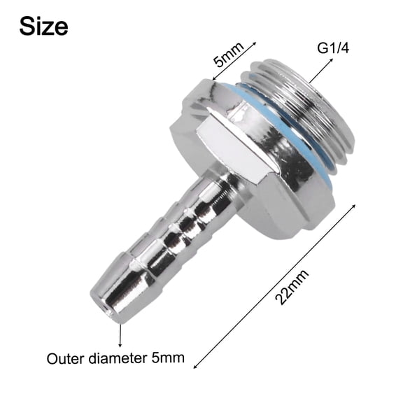 RANMEI Pc Water Cooling Hose Pagoda Fitting G1 4 Thread Fitting Two-Touch For Water Cooling System Hosepagoda Connector