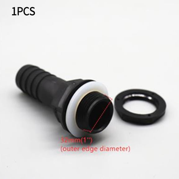 RANMEI Plastic Ibc Tank Outlet Connector Rust Proof Water Tank Fitting Tool Threaded Connection Black 1 25Mm/1 32Mm/1 5 38Mm/2 50Mm