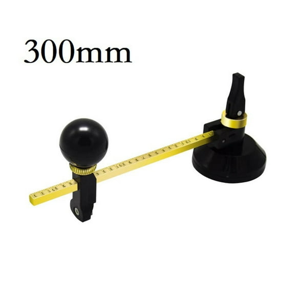 RANMEI Professional Glass Cutter Round Cutting Tool With Round Handle And Suction Cup Adjustment C-Ompass Type Glass Circular Cutter