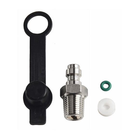 RANMEI Quick Connect Male Plug Valve Quick Connector Filling Nozzle Air Hose Fitting With One-Way Valve Male Head Protective Cap