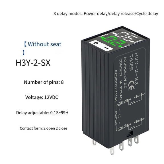 RANMEI Shell Digital Display Time Relay Controller Flame Retardant Time Range