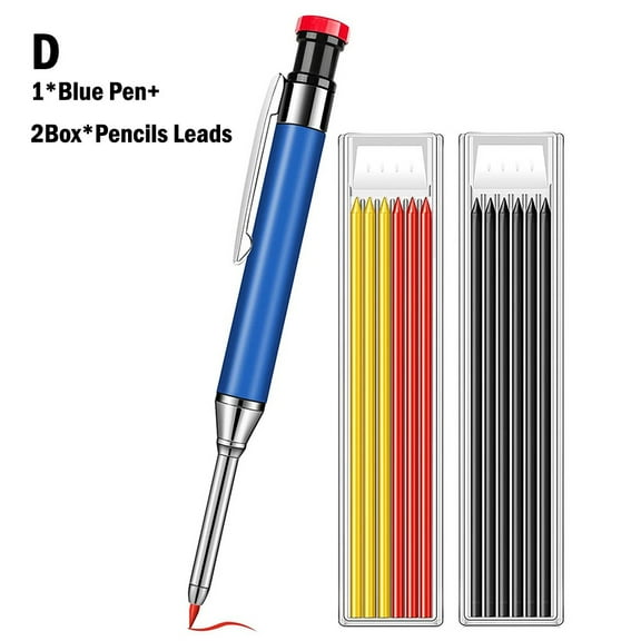 RANMEI Solid Carpenter Pencil Metal Deep Hole Mechanical Marking Pencil Scriber Refill Carpenter Scriber Mechanical Pencil Woodworking