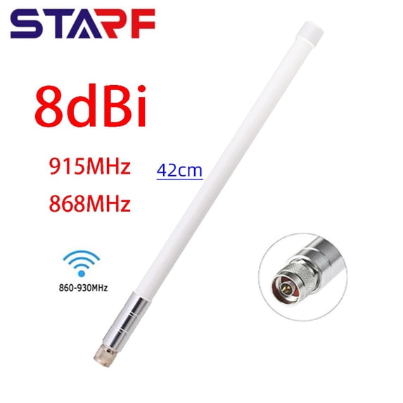 STARF 8dBi Outdoor Antenne – 860-930MHz, N-Buchse, Fiberglas, IP65, Länge 420 Mm