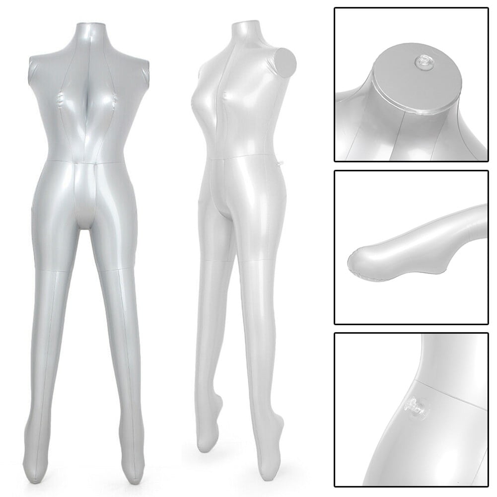 RANMEI Woman Female Inflatable Model Dummy Torso Mannequin Armless Display Fashion Women Full Body Dress Form Display Inflatable Model