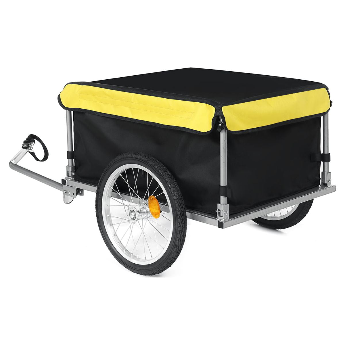RANVN 143 Lbs. Two-wheel Tow Bicycle Wagon Trailer, Cargo Wagon, Nylon Cloth, Folding Frame and Bicycle Coupler, Outdoors