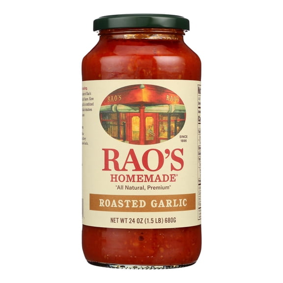 RAOS - Bold Roasted Garlic Marinara Sauce - 24 Oz, Case of 6
