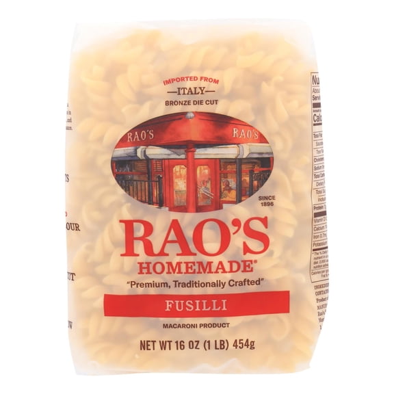 RAOS - Premium Traditional Fusilli Pasta - 16 Oz, Case of 6