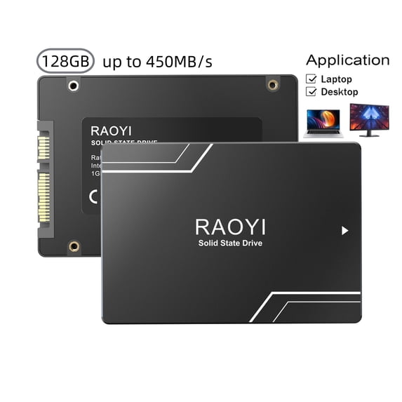 RAOYI 128GB SATA III SSD 2.5" Internal Hard Drives,Up to 450MB/s,with 3D NAND, for Laptop & Desktop PC Upgrade