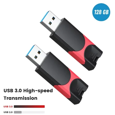 RAOYI 2 Pack 128GB Flash Drives USB 3.0 Gaming Thumb Jump Drive Bulk Memory Stick for Laptop PC Data Storage Backup