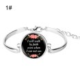 thumbnail image 1 of Windcarnival Unisex Bible Verse Quote Psalm Glass Cabochon Charm Bracelet Christian Jewelry, 1 of 7