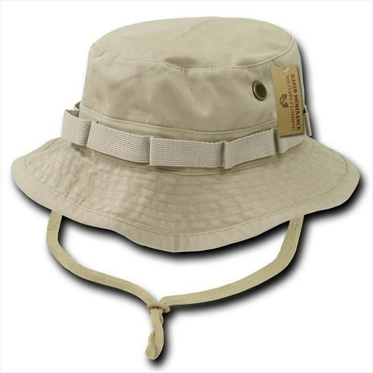 RAPDOM Boonies Cap Bucket Hat Hunting Fishing Army Safari R70 (Khaki, XL) 