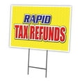 thumbnail image 1 of RAPID TAX REFUNDS 12"x16" Yard Sign & Stake outdoor plastic window | Advertise Your Business | Stake Included Image On Front Only | Made in The USA, 1 of 3