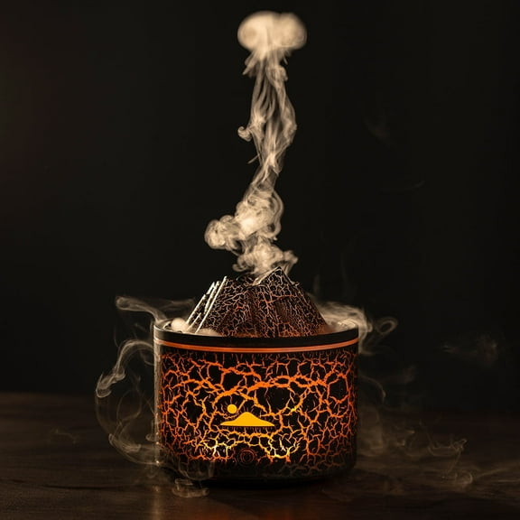 RAPOBRIX 180ml Essential Oil Diffuser Humidifier - Small Aroma with Colored Lights & Remote (White)