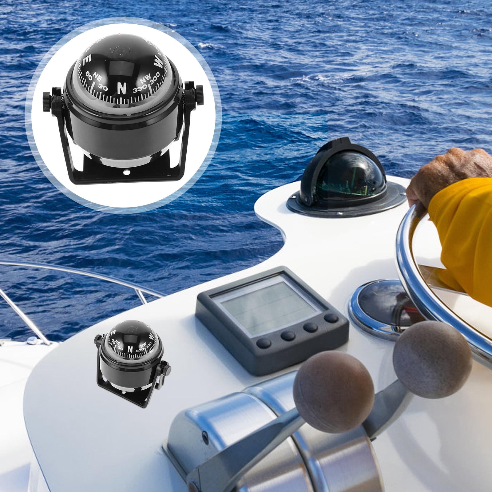 RAPOBRIX 1Pcs Boat Compasses for Marine Use and Camping Trips with Round Shape