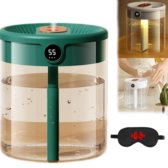 RAPOBRIX 2025 New Humidifier for Bedroom/Large Room - Copper Coil Small Table Top Desktop (Pink)