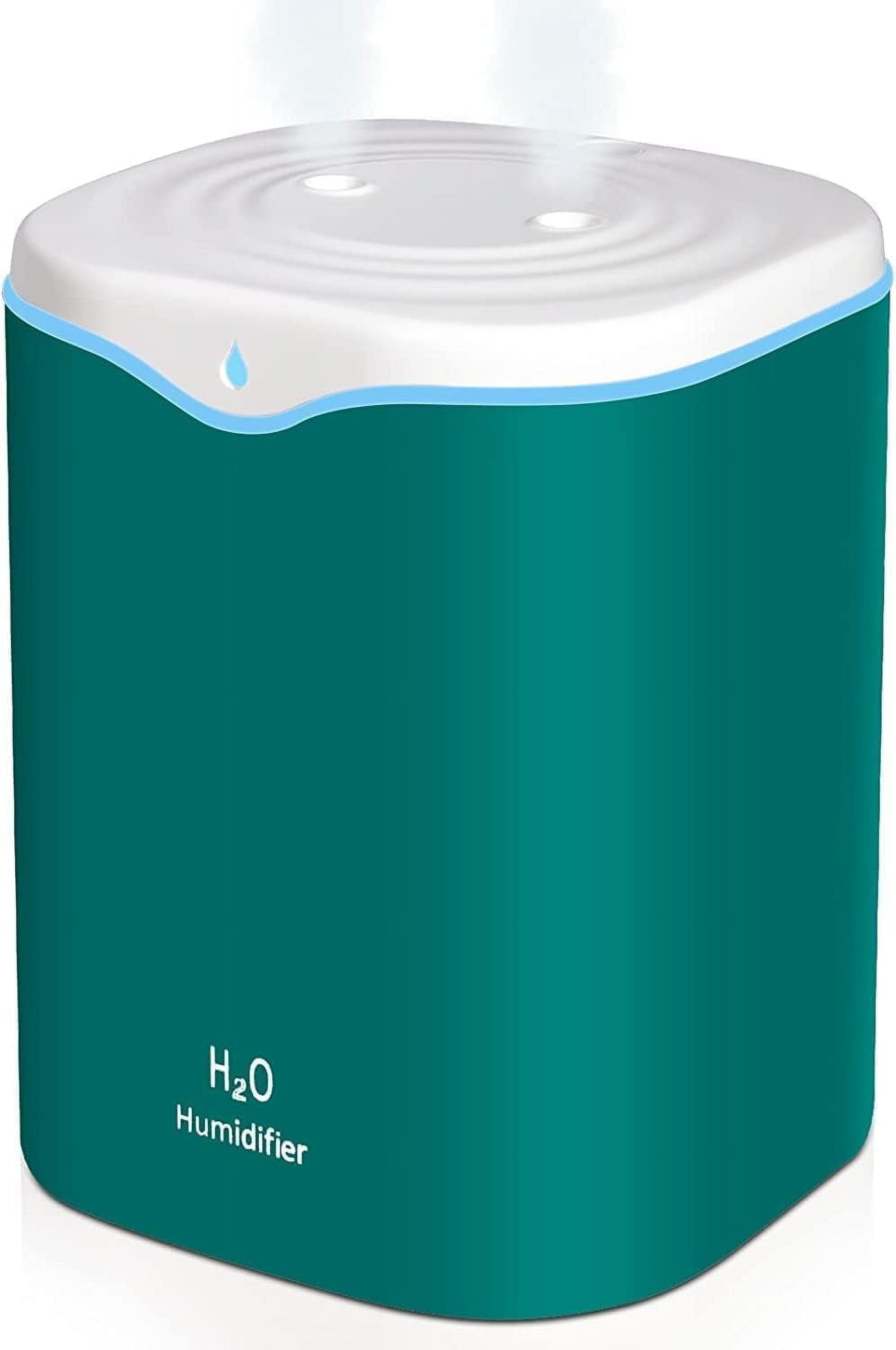 RAPOBRIX 2L Small Cool Mist Humidifier for Bedroom - Portable USB Quiet Ultrasonic with 2 Mist Modes & Colorful Lights