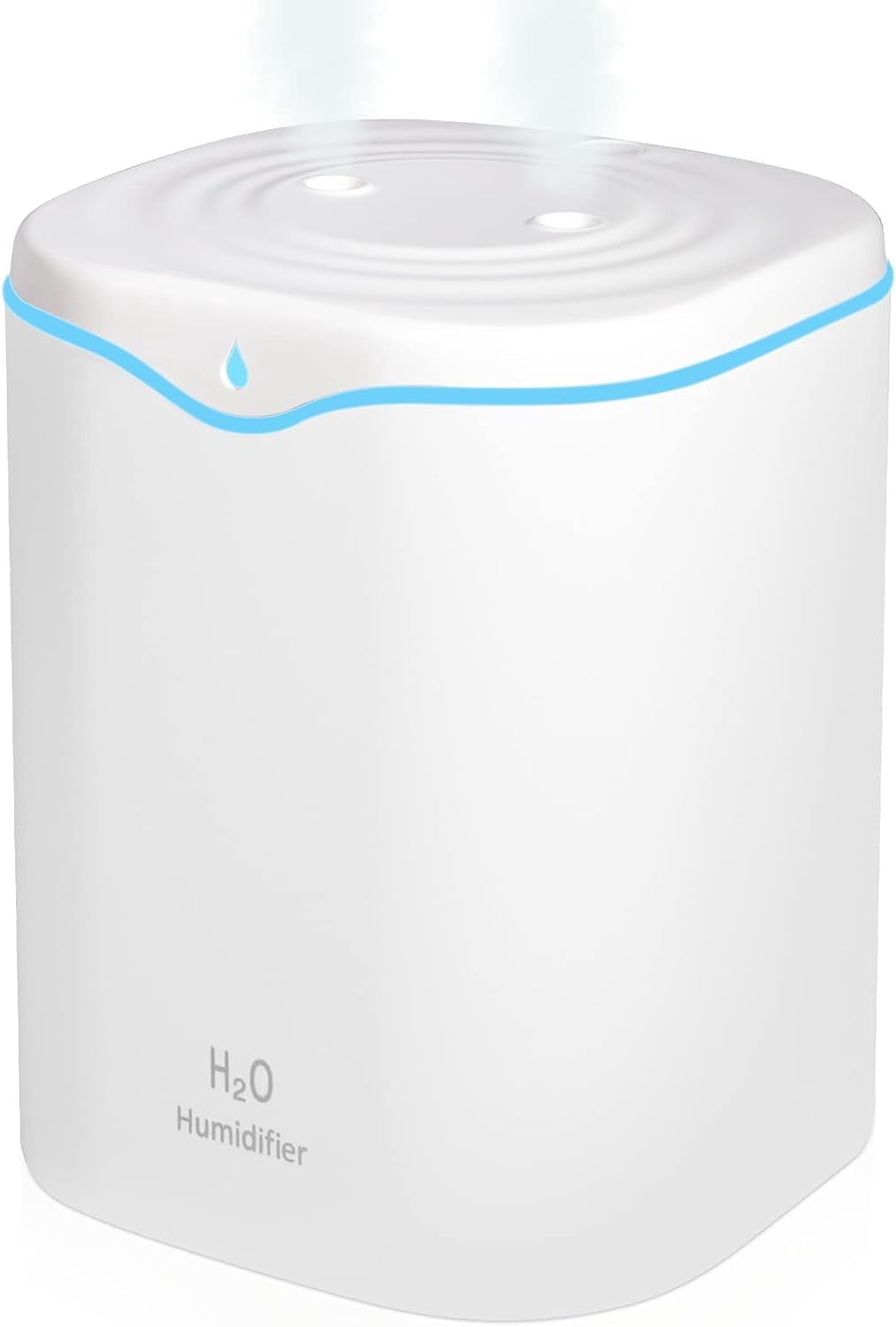 RAPOBRIX 2L Small Cool Mist Humidifier for Bedroom - Portable USB Quiet Ultrasonic with 2 Mist Modes & Colorful Lights