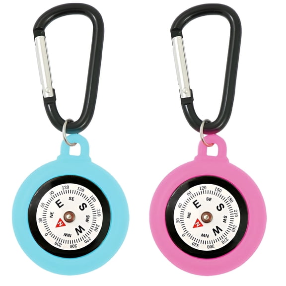 RAPOBRIX 2Pcs Compass Hiking Survival,Uv Coating Compass,Suitable for Extreme Temperatures Military Gear,Colormixing2