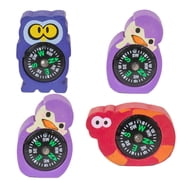 RAPOBRIX 4Pcs Compass Hiking Survival,Comfortable Grip Compass for Kids,Boost Curiosity Military Gear