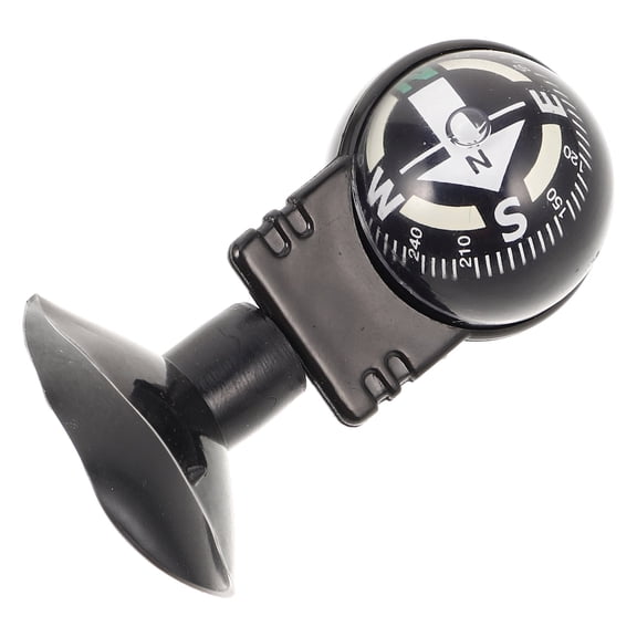 RAPOBRIX Accurate Navigation Car Compass with Suction Cup Portable Car Compass Foldable Car Suction Compass Rotating Guide Ball for Outdoor Activities