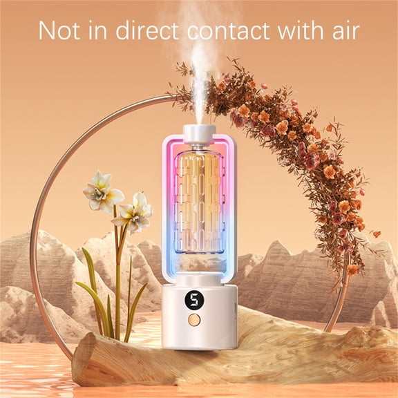 RAPOBRIX Automatic Waterless Essential Oil Diffuser - 3 Time Settings Adjustable Mist Rechargeable Portable for Bedroom/Yoga/Office