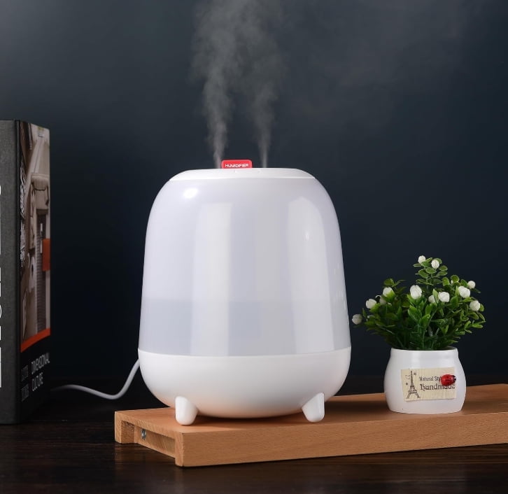 RAPOBRIX Cool Mist Humidifier for Bedroom with Nightlight - Ultrasonic Quiet Top Fill for Baby/Home (White)