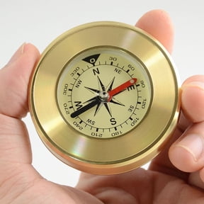 RAPOBRIX Hiking Compass Hand-held Pocket Traveling Hiking Camping Navigation Brass Portable Compass