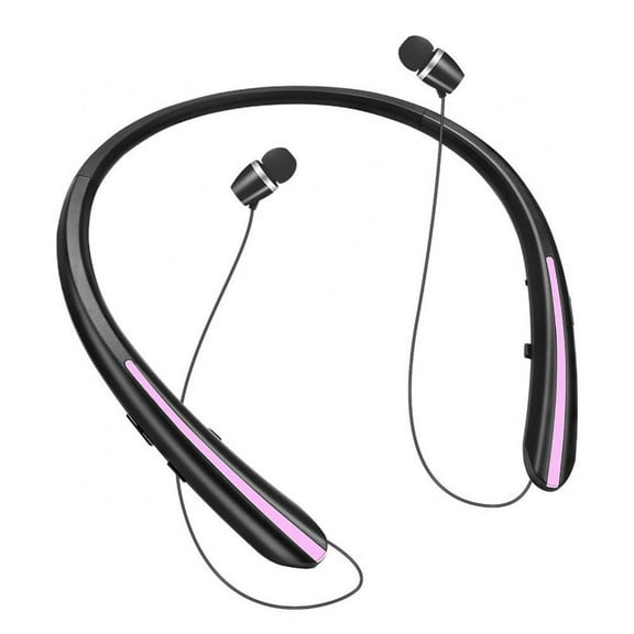 RAPOBRIX IPX6 Waterproof Bluetooth Headphones Wireless Headset Neckband Headphones with Retractable Earbuds Noise Reduction