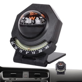 RAPOBRIX Marine Compass for Boats | Glow-in-The-Dark Car Compass 180 Degree Adjustable | Portable Marine Compass Car Decoration with Built-in Slope Meter for Vessel Truck Vehicle