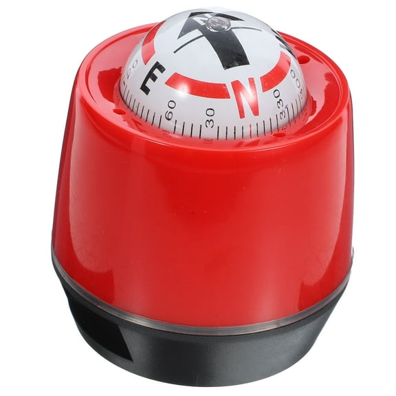 RAPOBRIX Marine Compass Dash Mount Car Compass 7.00X6.00X6.00CM Red