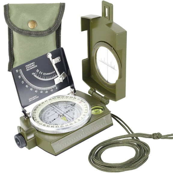 RAPOBRIX Metal Compass for Hiking Waterproof Navigation Compass with Foldable Cover Multifunctional Pocket Compass High Precision