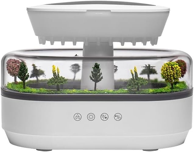 RAPOBRIX Micro Landscape Raindrop Humidifier - Essential Oil Aroma Diffuser with Remote