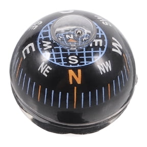 RAPOBRIX Mini Car Compass for Dashboard Ball Compass for Car Automotive Dashboard Mini Compass Plastic Ball Compass for Kids Hiking and Motorcycle Black