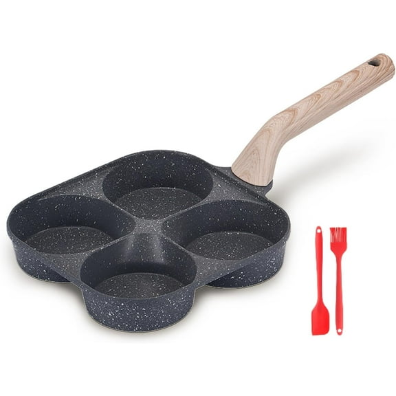 RAPOBRIX Nonstick Nonstick Egg Frying Pan Omelet Frying Pan – 4-Cup Egg Frying Pan – Pancake Pan – Egg Cooker Pan Egg Skillet Divided Divided Grill...
