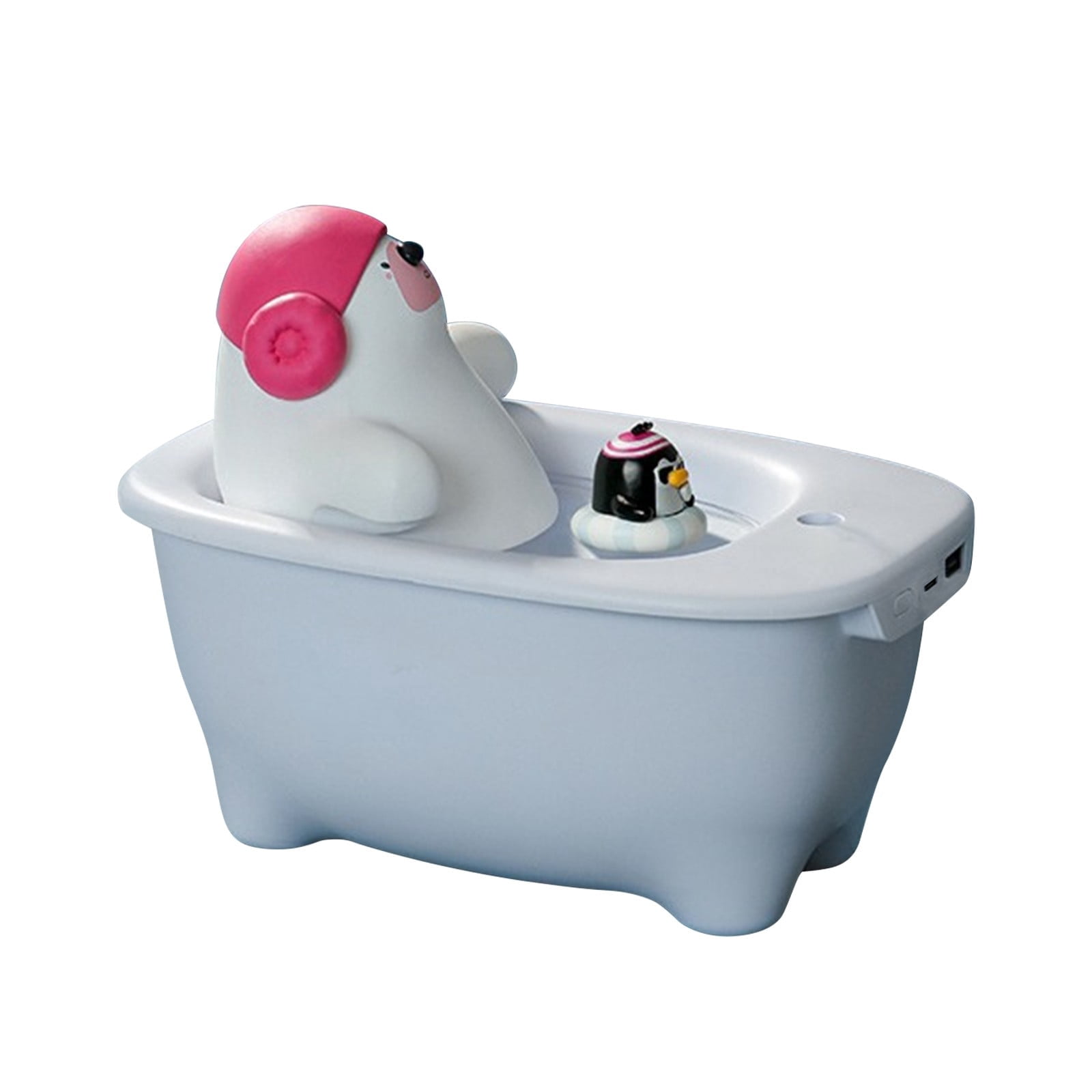 RAPOBRIX Polar Bear Bathtub Humidifier - Aroma Diffuser White Bear Spa Steam Essential Oil Mist for Bedroom
