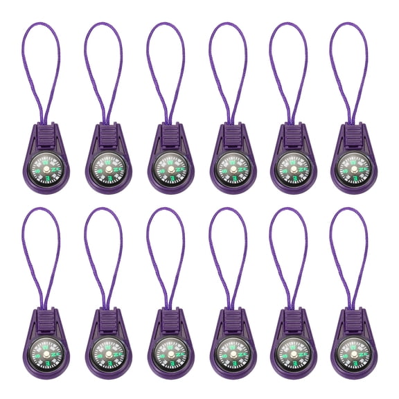 RAPOBRIX Survival Compass, 50 Pack Pocket Camping Compass with String for Outdoor Hiking, White