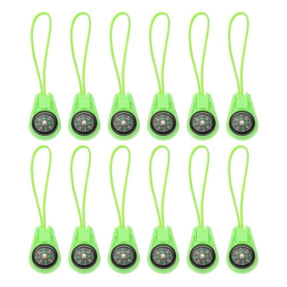 RAPOBRIX Survival Compass, 50 Pack Pocket Camping Compass with String for Outdoor Hiking, White