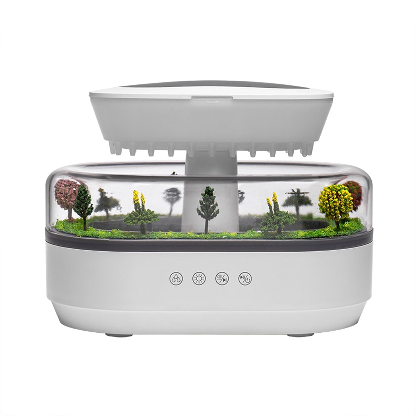 RAPOBRIX White Noise Zen Rain Cloud Night Light Aroma Diffuser - Micro Humidifier Fountain with Water Drop Sound Ultrasonic