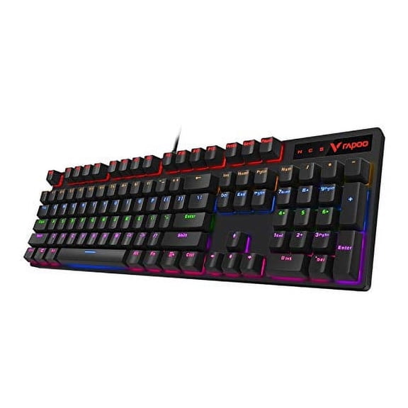 RAPOO V500 Pro Backlit Mechanical Gaming Keyboard - Spill Resistant, Metal Cover, Ideal for Entry Level Gamers
