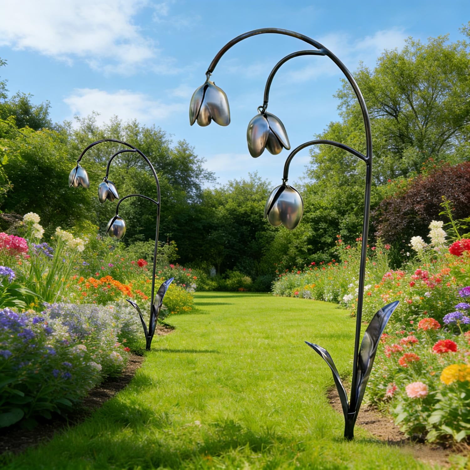 RAPTURA Metal Lily of the Valley, Gardens Metal Lily Flowers, Metal