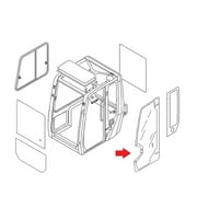 RAParts 0378607403 Door Glass Made For Takeuchi Compact Excavator TB235 TB228 TB250