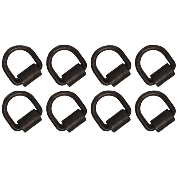 RAParts 1/2" D-Ring with Weld On Anchor Points for Trailer RV Hauler ATV Farm