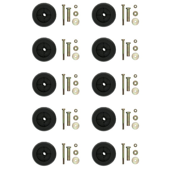RAParts (10) Deck Gauge Wheel Roller Kits Fits Exmark Viking Lazer Z Fits Toro Groundsmaster Zero Turn Mower