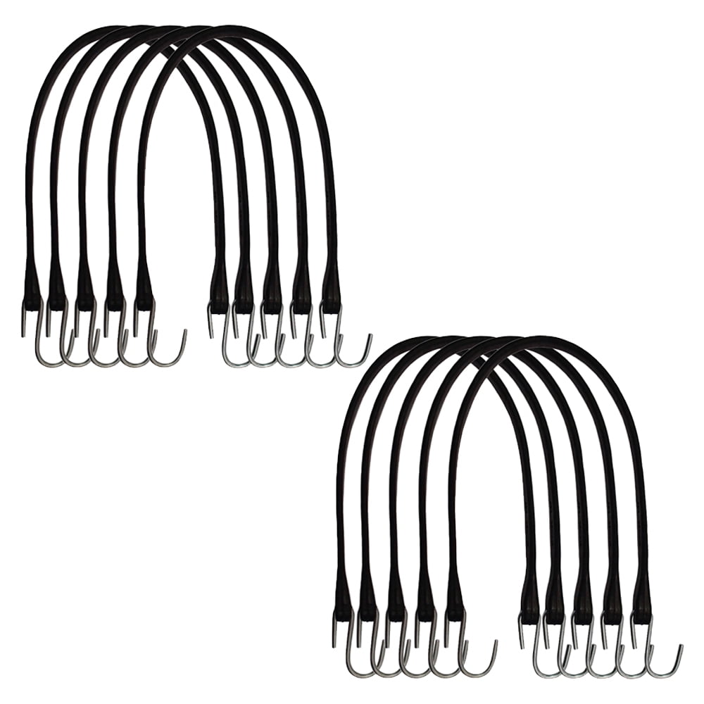 RAParts 10 Pack Natural Rubber 21" Bungee Tire Chain Truck Trailer Tie Down Cord Strap