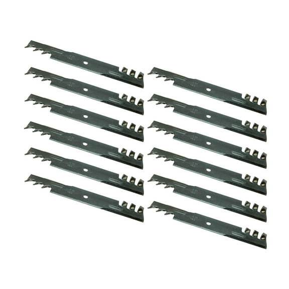 RAParts (12) Toothed 18" x 5/8" Mulching Blades fits Various Lawn Mowers 36" - 54"