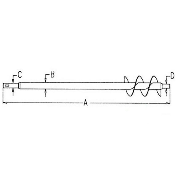 RAParts 1318912C3 Auger, Grain Delivery; 1 1/4" Shaft
